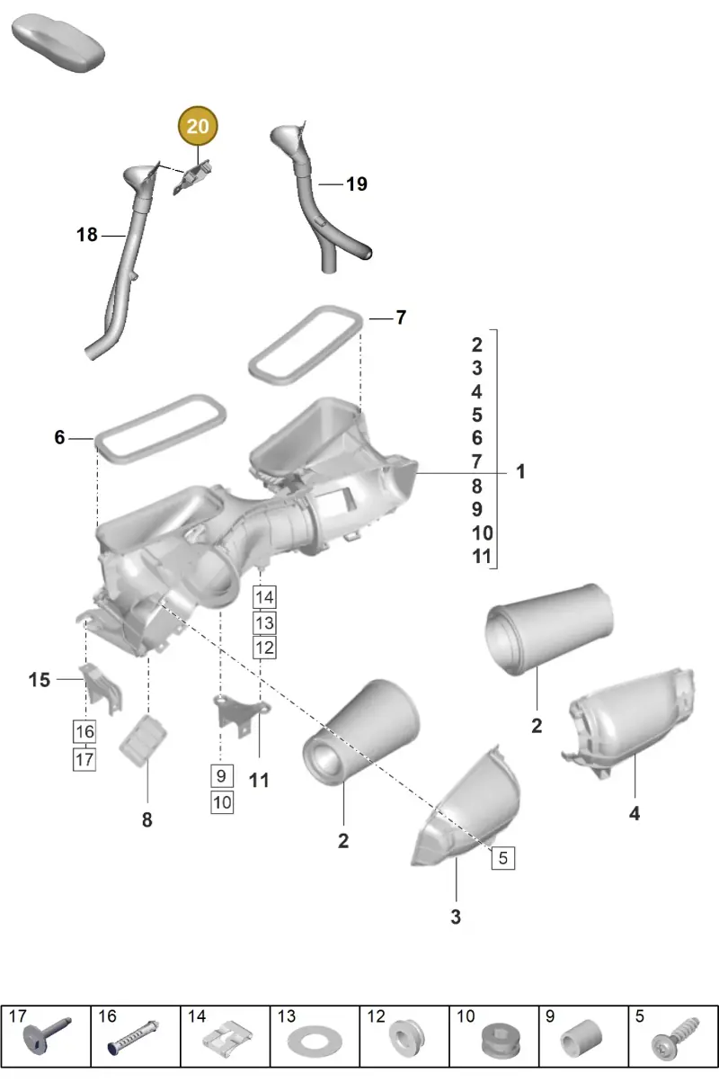 9GT129560 Porsche Bracket