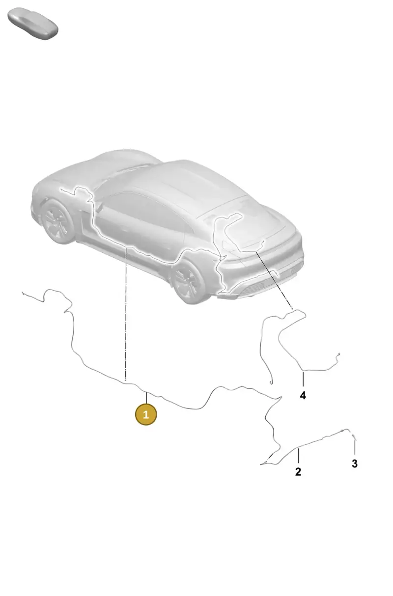9J0827861E Porsche Hose Line for Washer Water