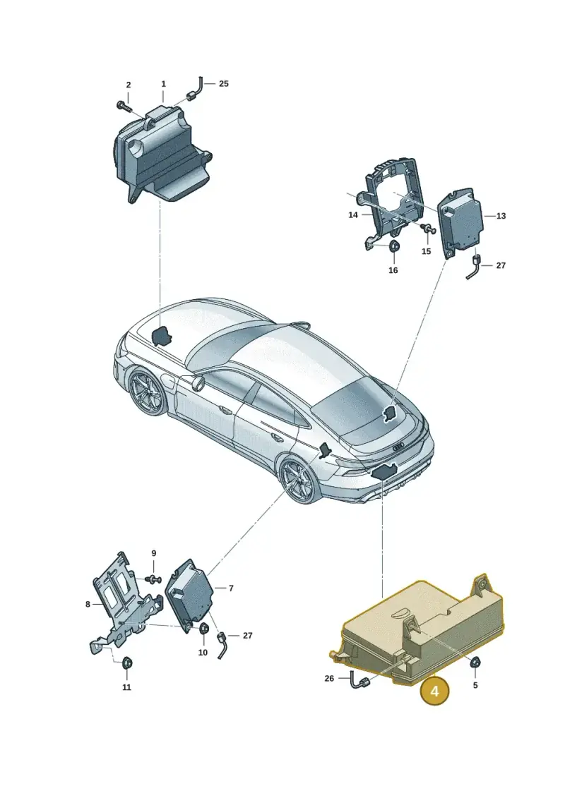 9J1035915B Porsche Speaker Box