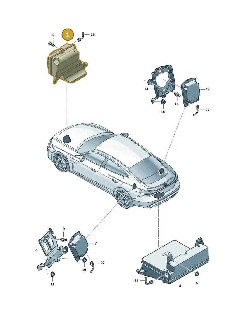 9J1035916B Porsche Speaker Box