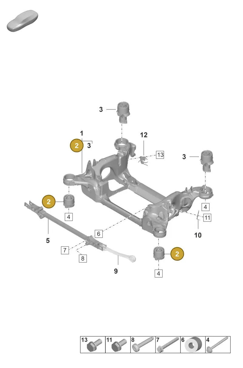 9J1505541A Porsche Hydro-Mounting