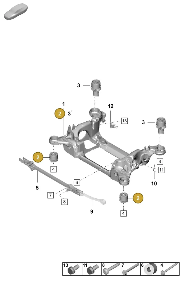9J1505541B Porsche Hydro-Mounting