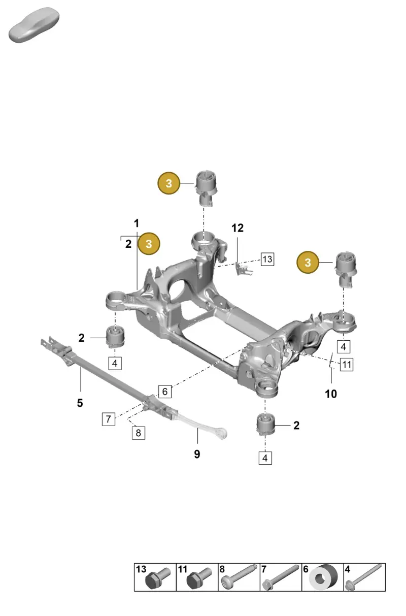 9J1505543B Porsche Hydro-Mounting