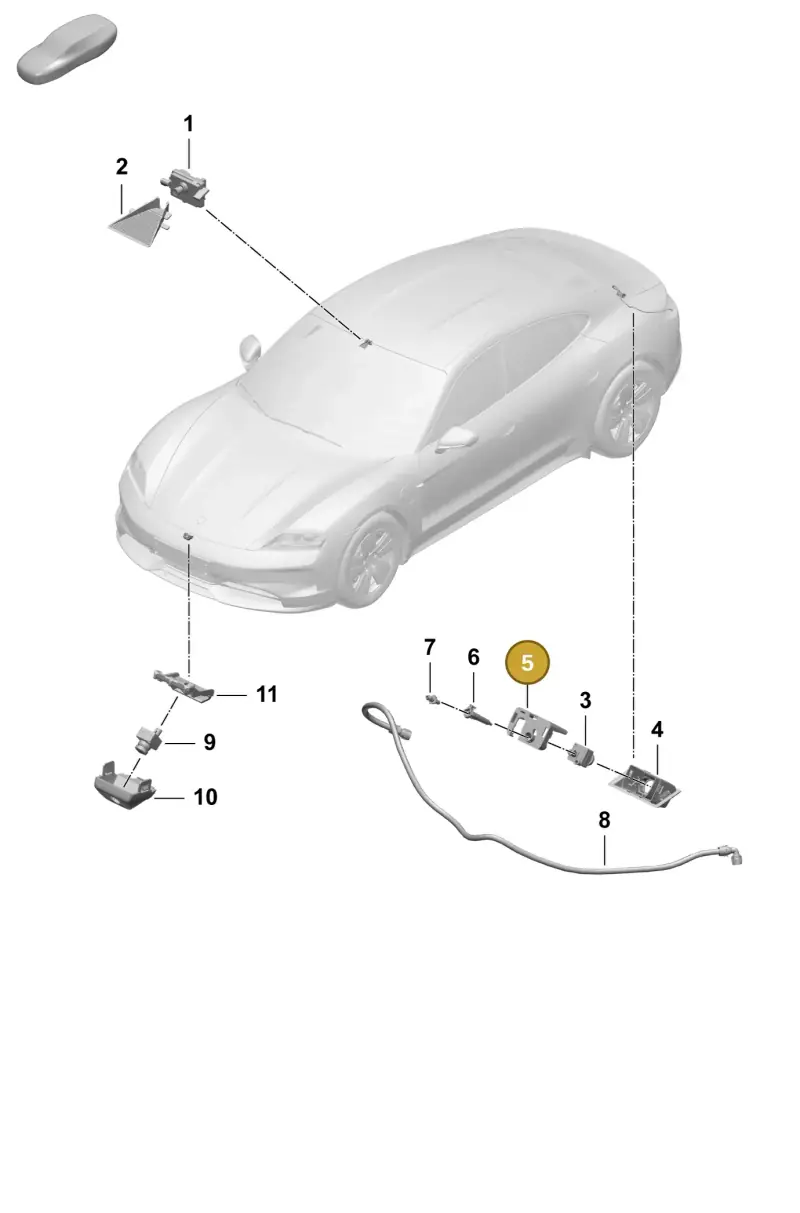 9J1807707 Porsche Bracket for Camera
