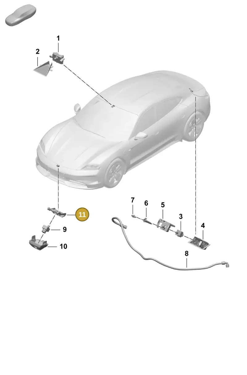 9J1807997A Porsche Bracket for Camera