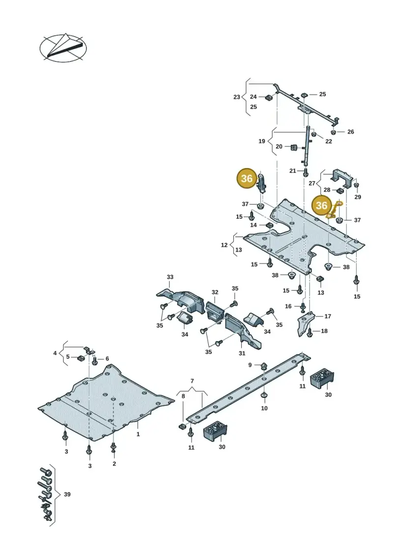 9J1825163 Porsche Bracket for Underbody Protection
