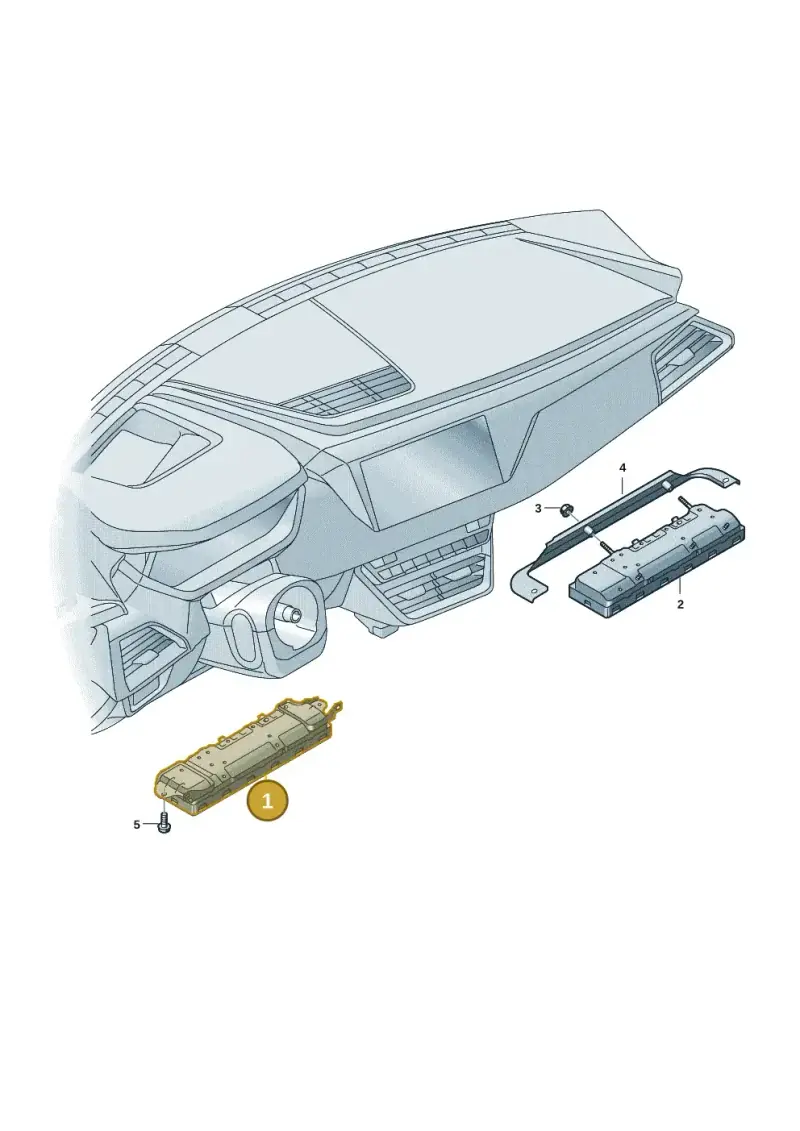 9J1880841F Porsche Knee Airbag Unit