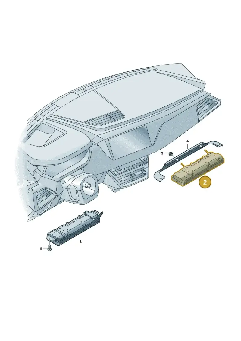 9J1880842F Porsche Knee Airbag Unit