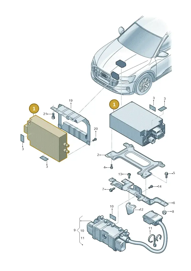 9J1915684N Porsche Charger for High-Voltage Battery