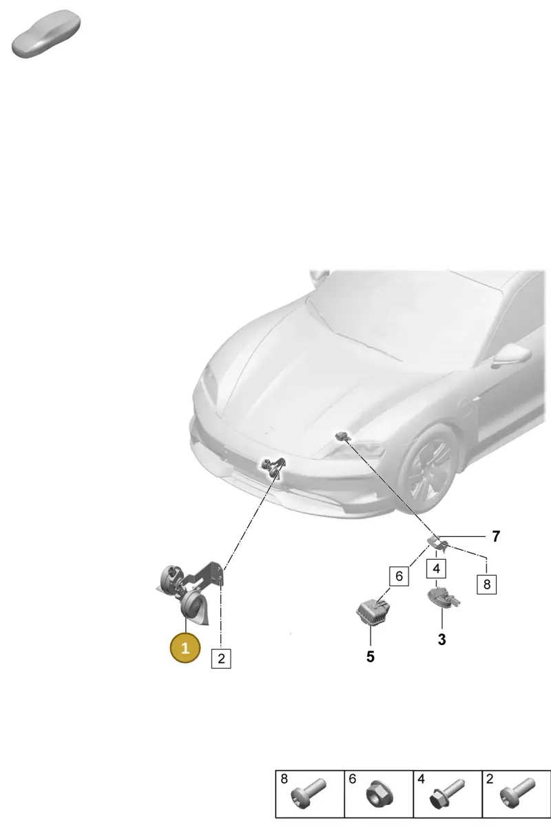9J1951201 Porsche Twin Fanfare
