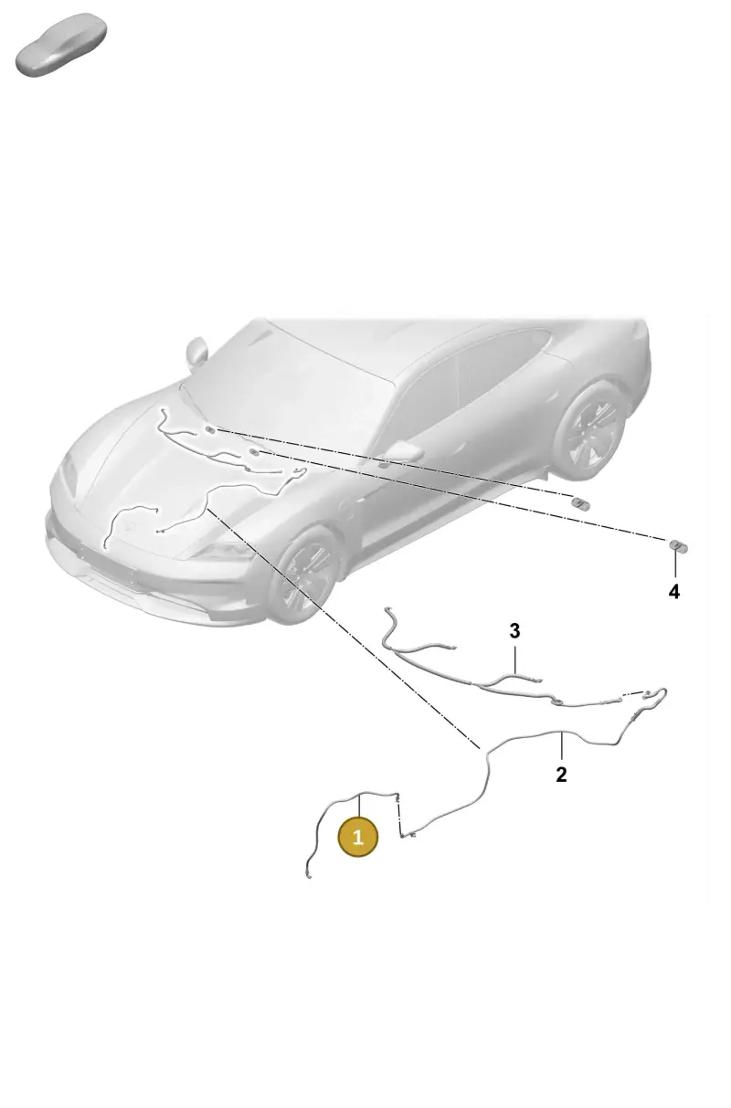 9J1955962 Porsche Hose Line for Washer Water