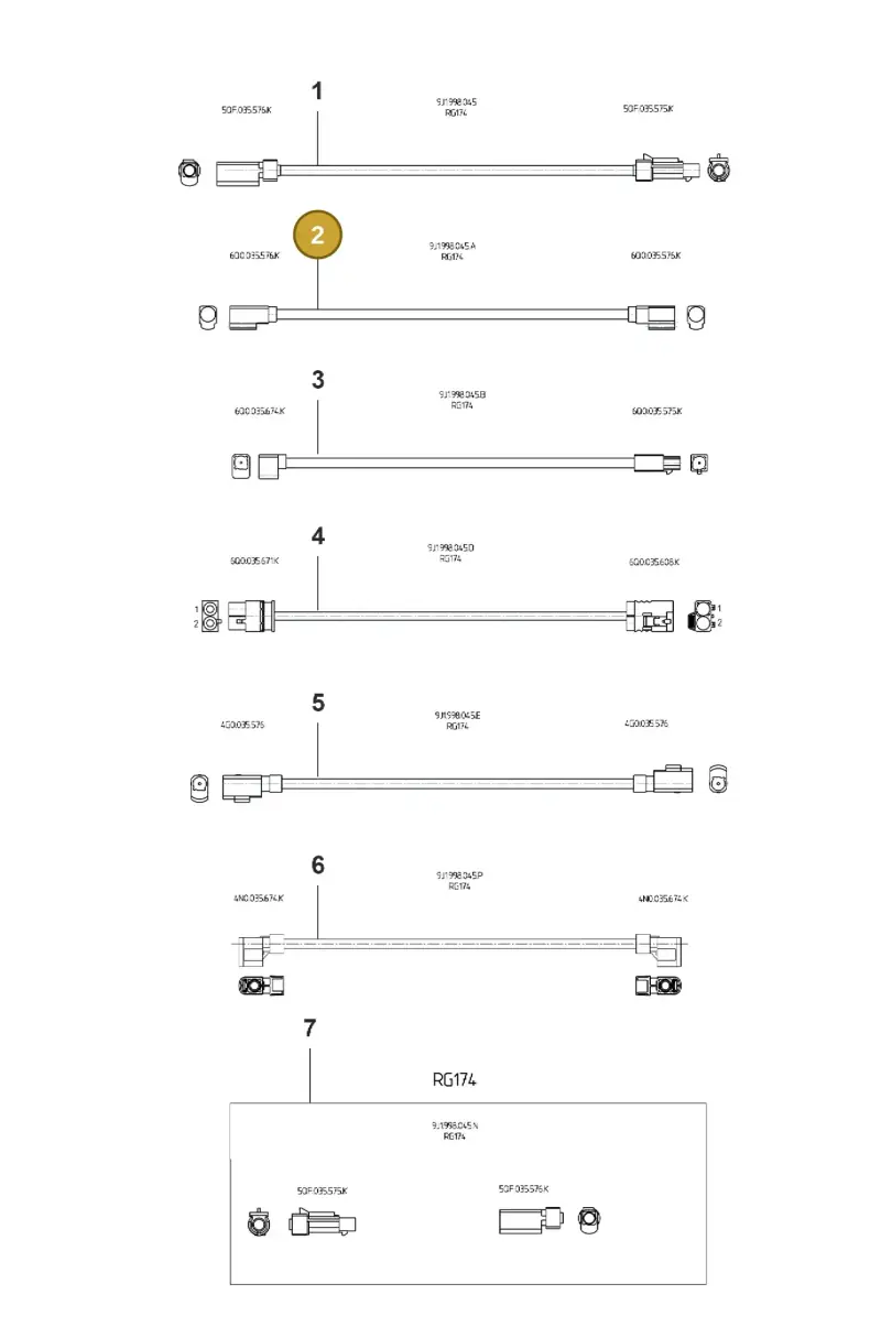 9J1998045A Porsche Repair Set for Aerialwires