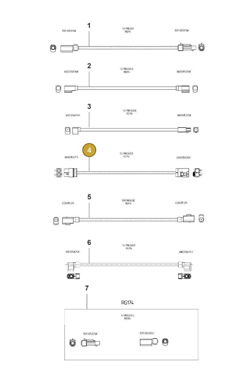 9J1998045D Porsche Repair Set for Aerialwires