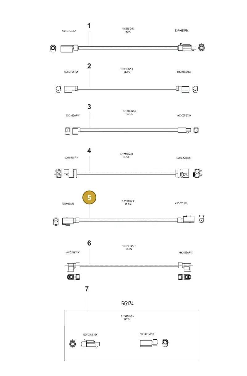 9J1998045E Porsche Repair Set for Aerialwires