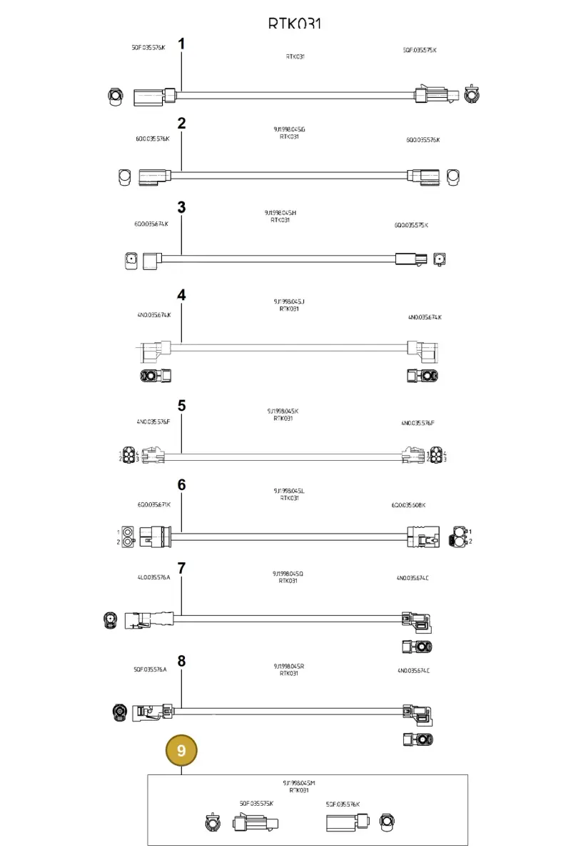 9J1998045M Porsche Connecting Piece