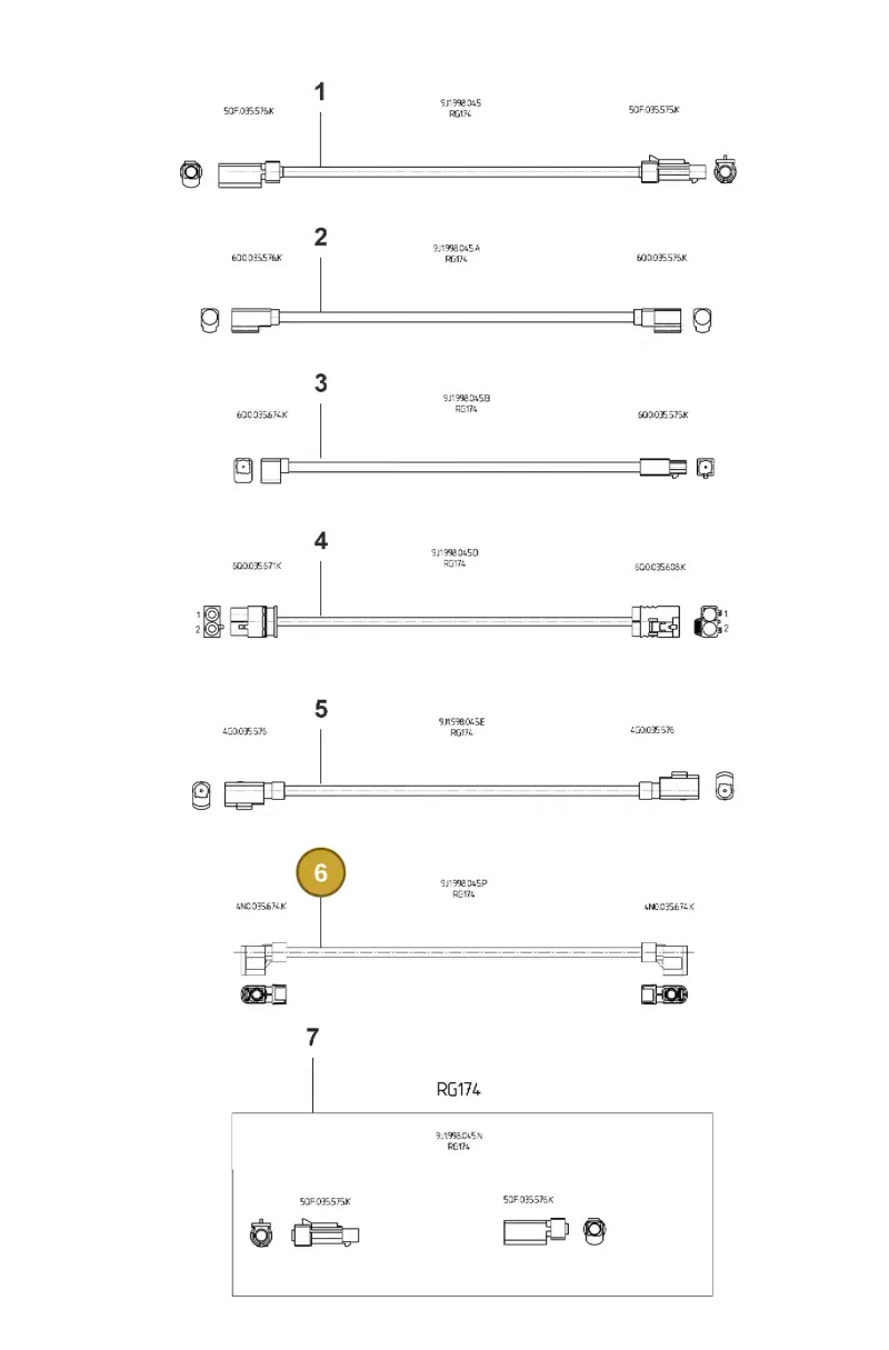9J1998045P Porsche Repair Set for Aerialwires