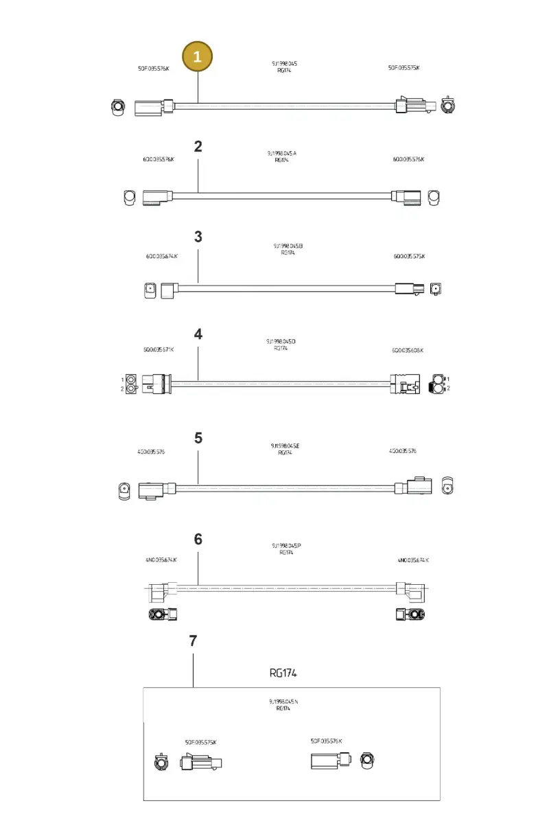 9J1998045 Porsche Repair Set for Aerialwires