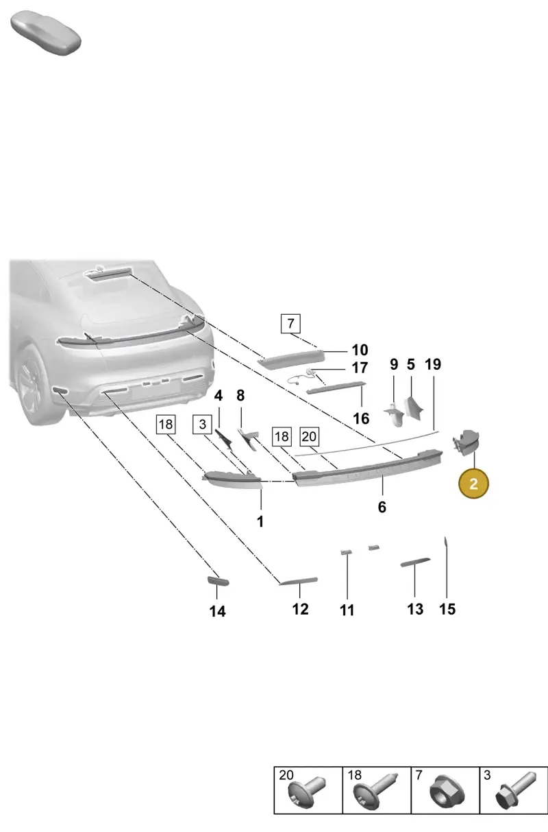 9JA945096A Porsche Rear Light