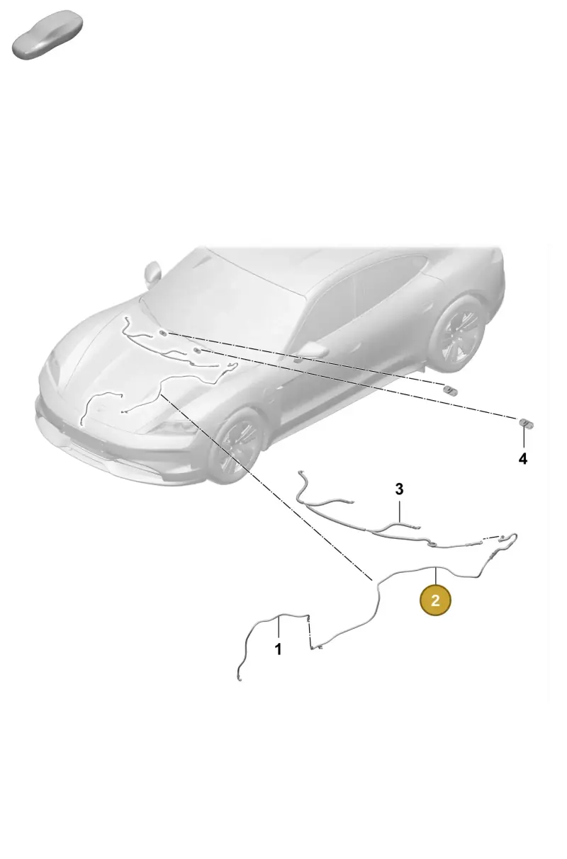 9JA955673 Porsche Hose Line for Washer Water