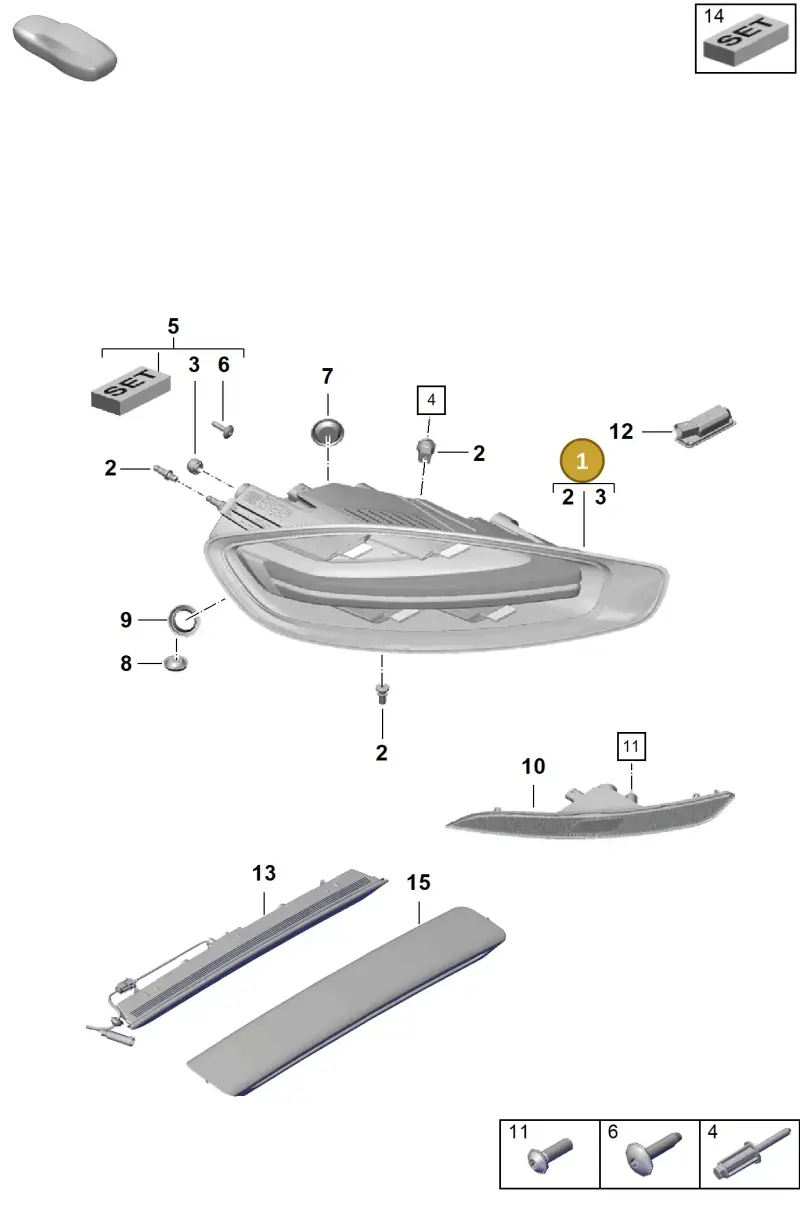 9P0945095C Porsche Rear Light