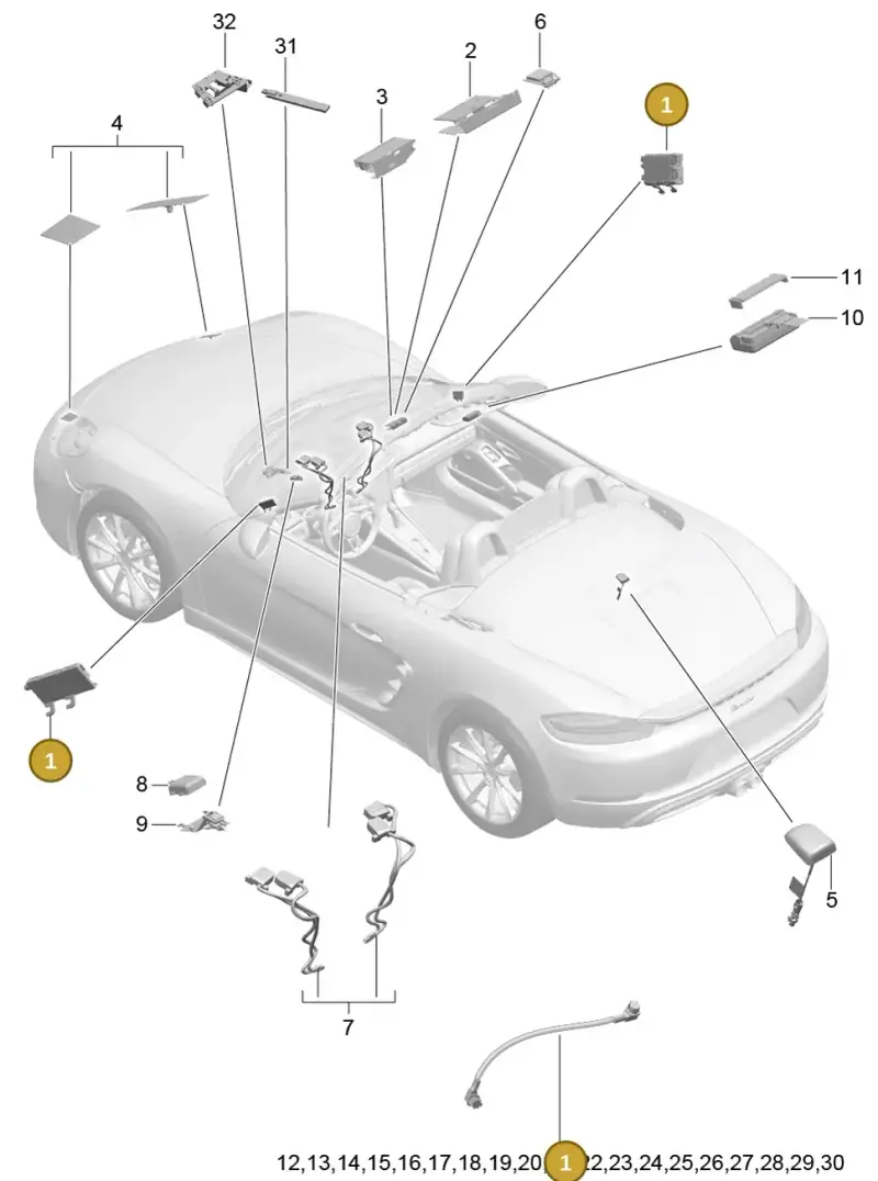 9P1035225E Porsche Aerial Amplifier