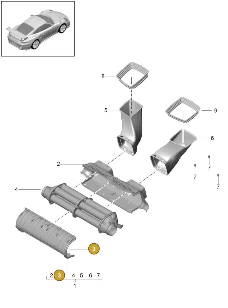9P1129613A Porsche Housing Upper Part