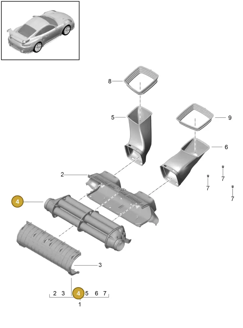9P1129620A Porsche Air Filter Element