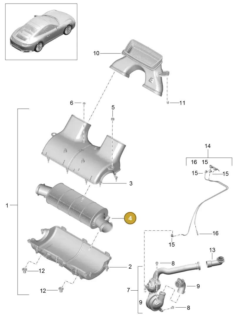 9P1129620 Porsche Air Filter Element