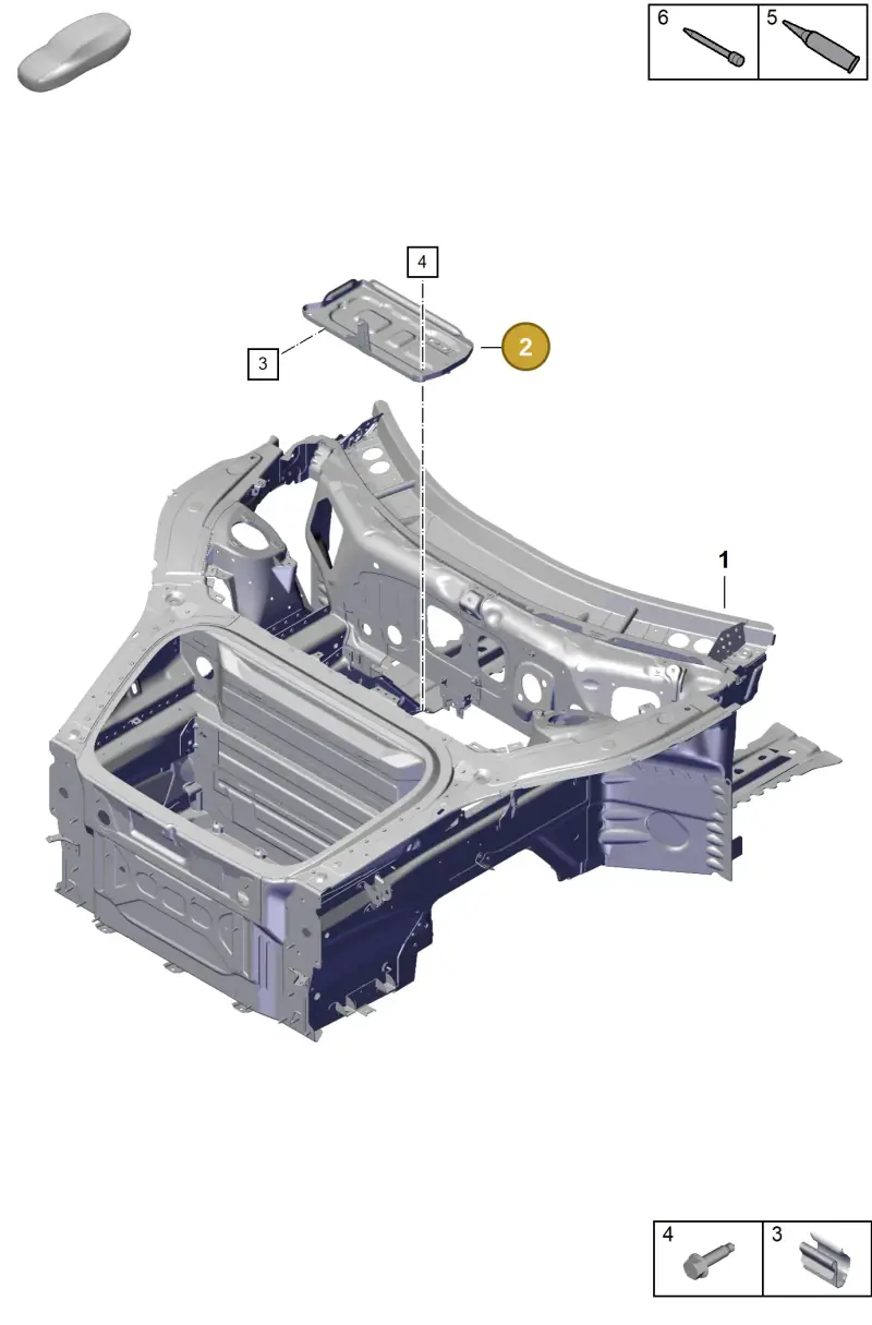 9P1804825A Porsche Battery Console