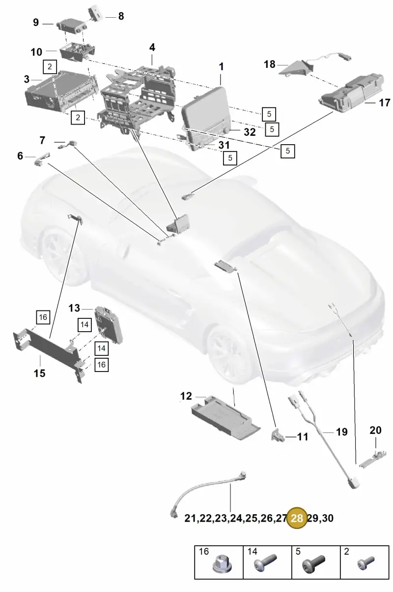 9P1979007 Porsche USB Connection Cable