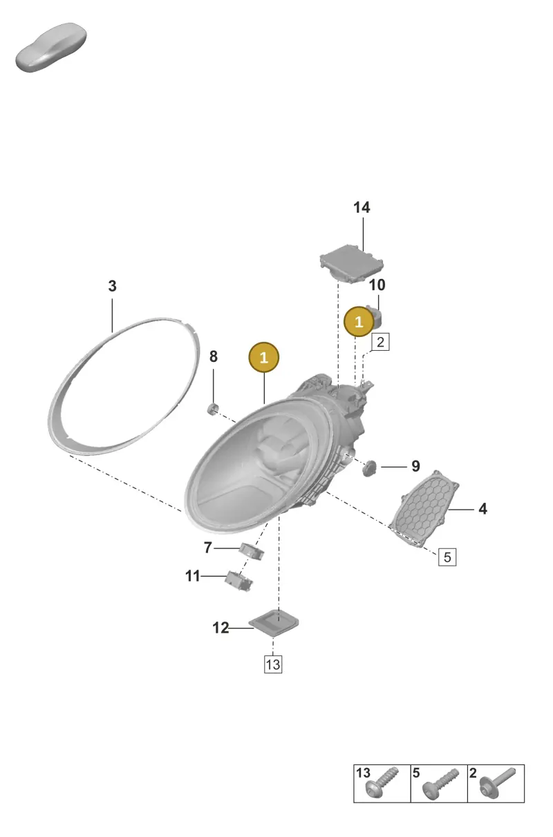 9P5941681B Porsche LED Headlight with Matrix Beam