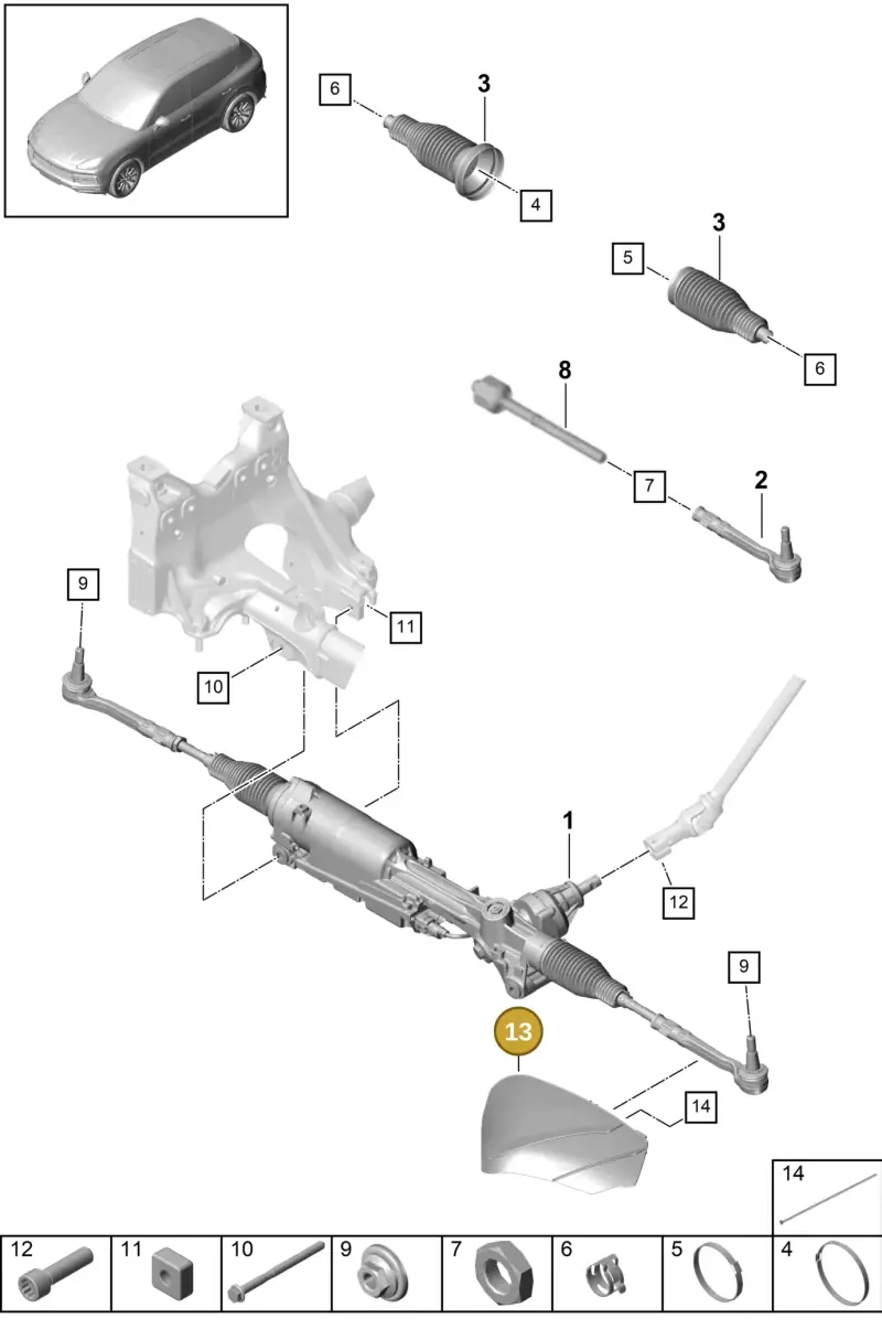 9Y0615447B Porsche Air Guide Channel