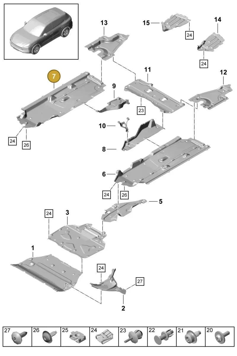 9Y0825102E Porsche Underbody Protection