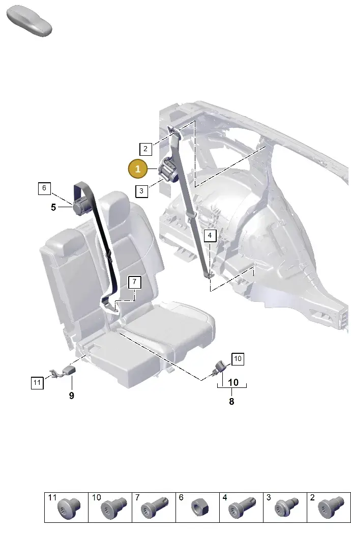 9Y0857806JOG6 Porsche Three-Point Safety Belt (Bordeaux Red OG6)