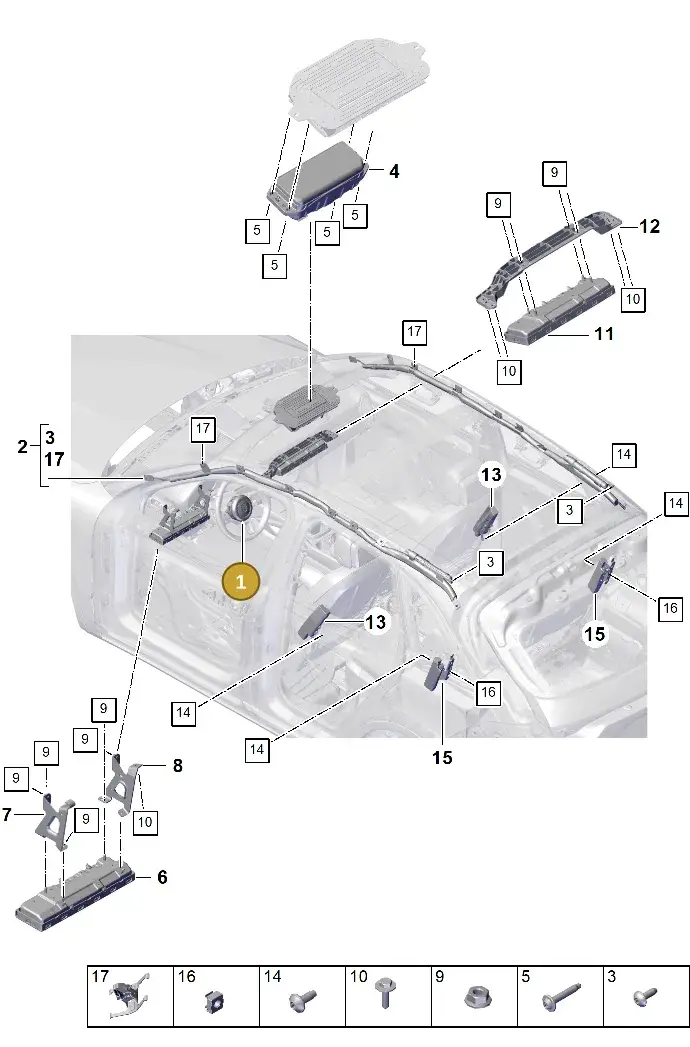 9Y0880201CEIA6 Porsche Airbag Unit (Black IA6)