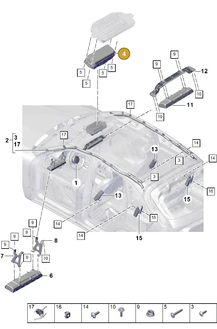 9Y0880204P Porsche Airbag Unit