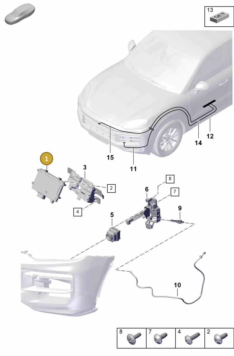 9Y0907547L Porsche Control Unit for Night-Vision System