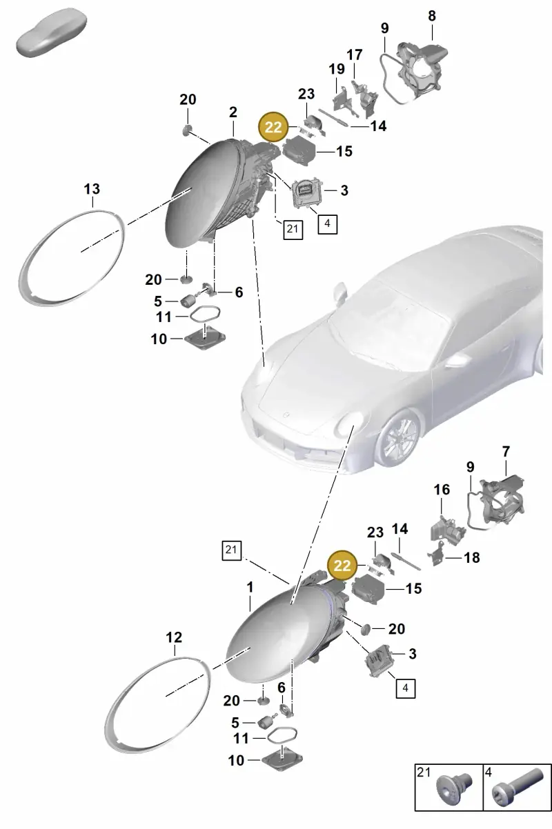 9Y0941052A Porsche Fan for Headlamps