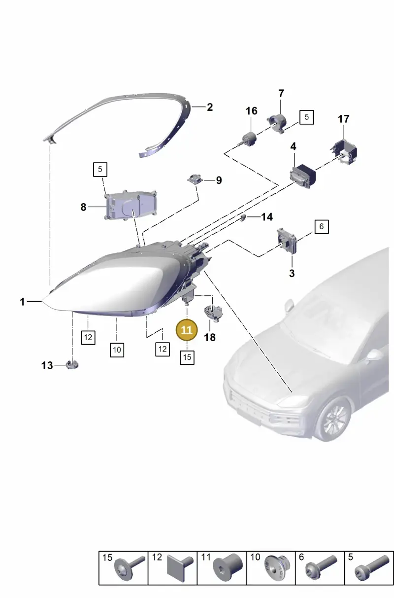 9Y0941141 Porsche Adjusting Screw