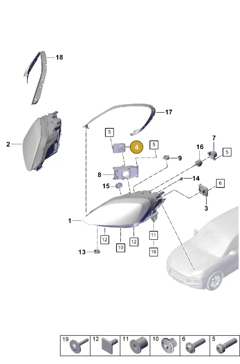 9Y0941591AA Porsche Control Unit for LED Headlight