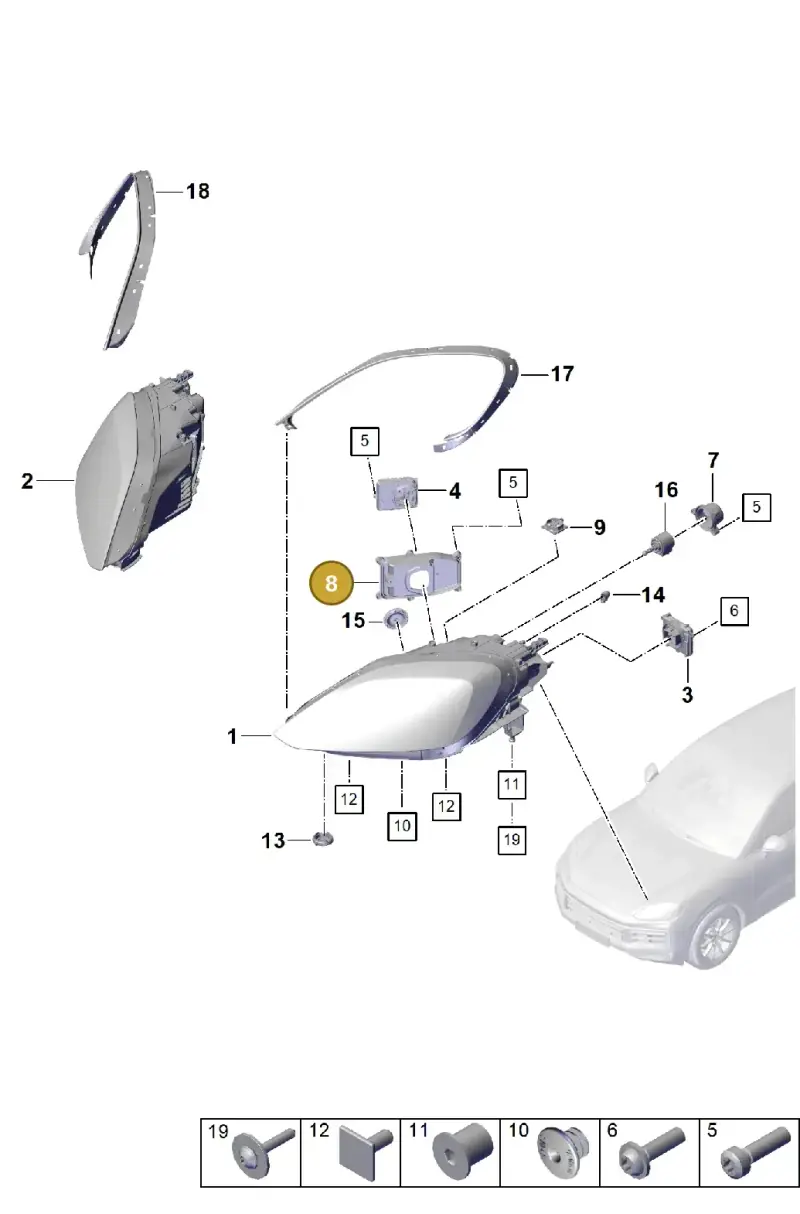 9Y0941628A Porsche Cover Cap