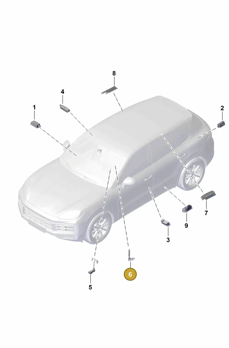 9Y0947001B Porsche Interior Light