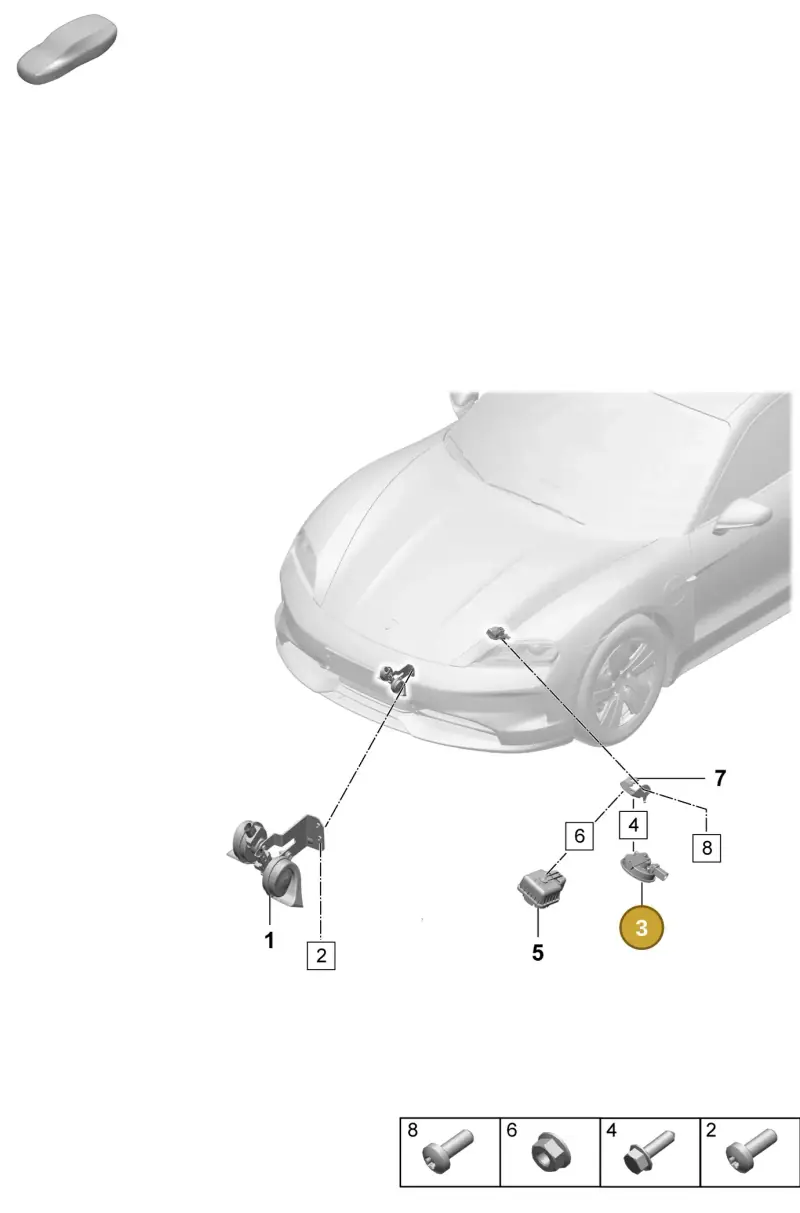 9Y0951101 Porsche Horn for Anti-Theft Alarm System