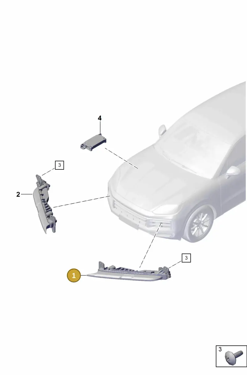 9Y0953055A Porsche Additional Headlight