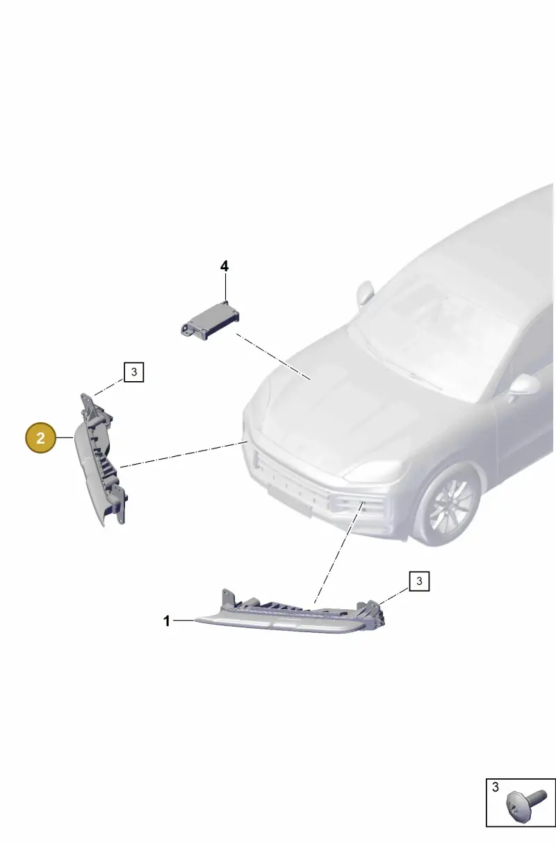 9Y0953082A Porsche Additional Headlight
