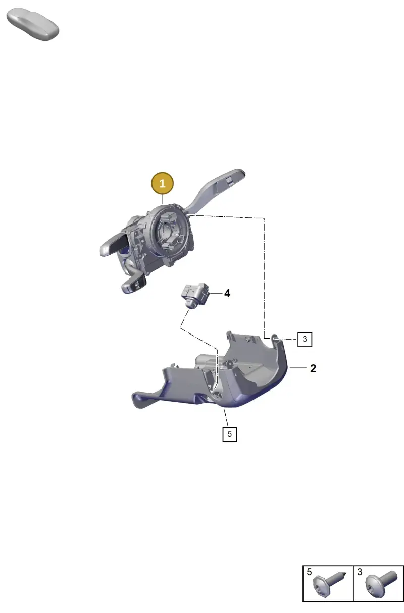 9Y0953501BLHUO Porsche Steering Column Switch (High-Gloss Black/Black HUO)
