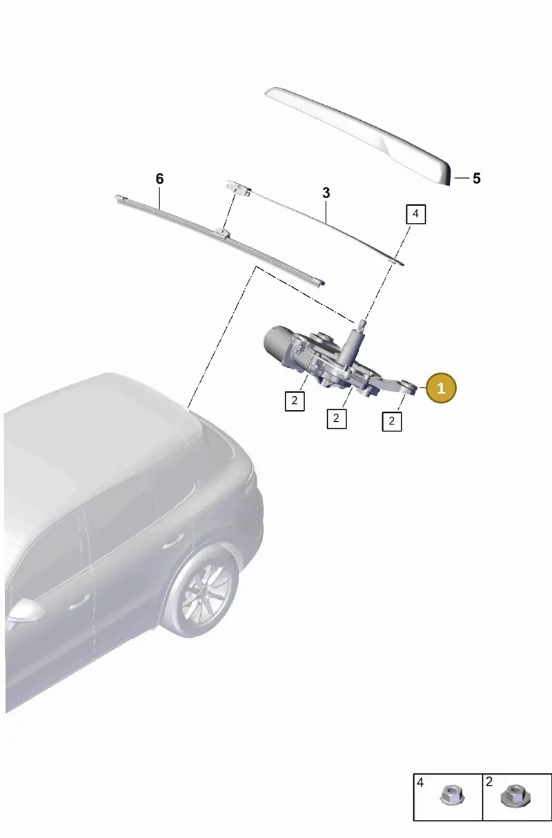 9Y0955711A Porsche Wiper Motor