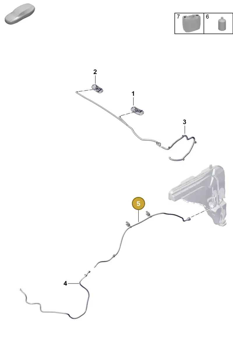 9Y0955944 Porsche Hose Line for Washer Water