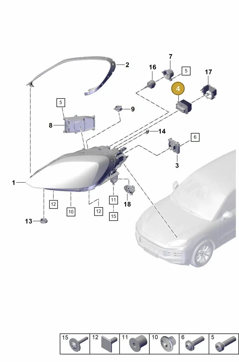 9Y1941665A Porsche Control Unit for LED Headlight