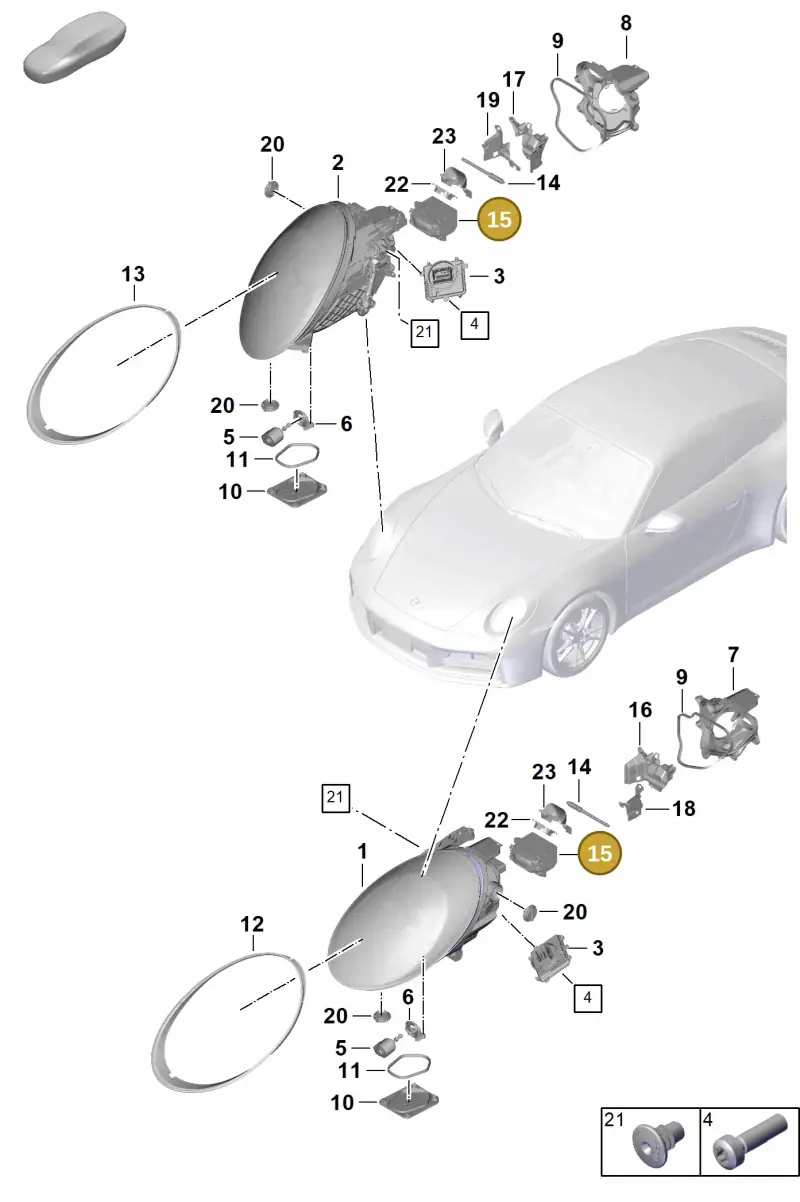 9Y1941665 Porsche Control Unit for LED Headlight